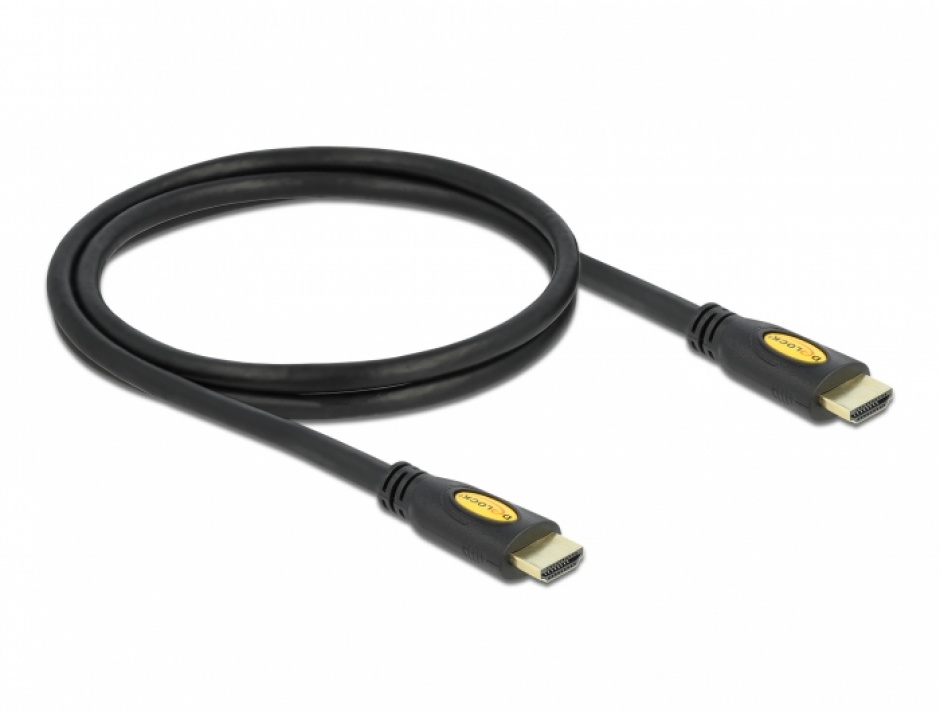 Imagine Cablu HDMI 4K v1.4 T-T 1m Negru, Delock 82584